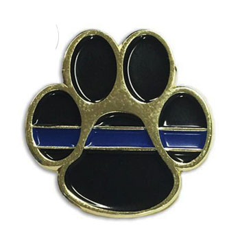 Thin Blue Line Paw Pin