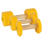 Schutzhund Dumbbells with Yellow Weights