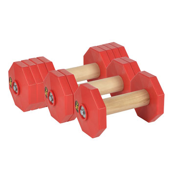 Schutzhund Dumbbells with Red Weights