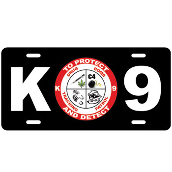 K9 license clearance plate